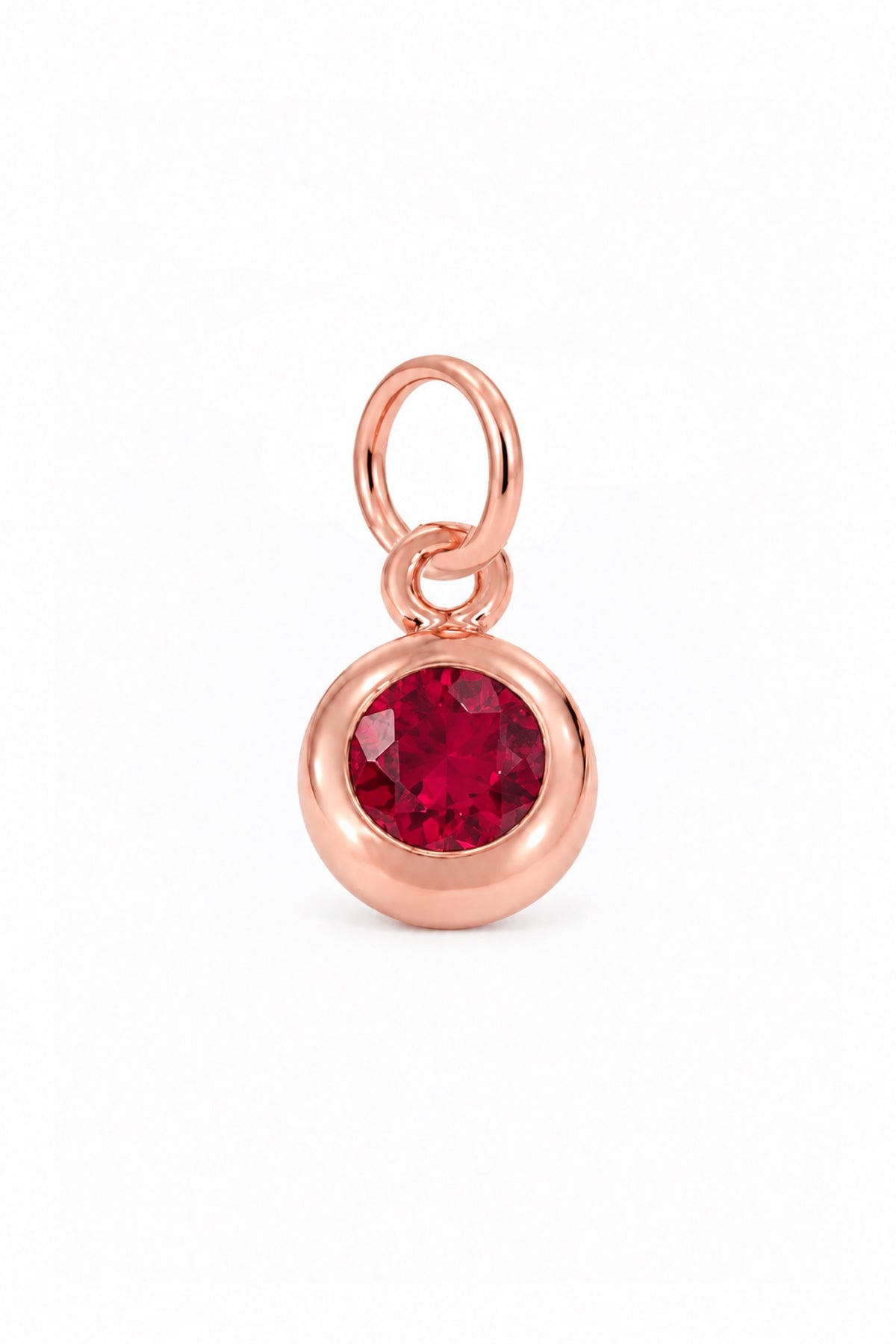 January birthstone charm pendant in 9ct Rose Gold