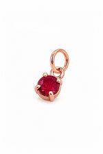 January four-claw birthstone charm pendant in 9ct Rose Gold