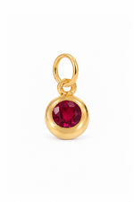 January birthstone charm pendant in 9ct Yellow Gold