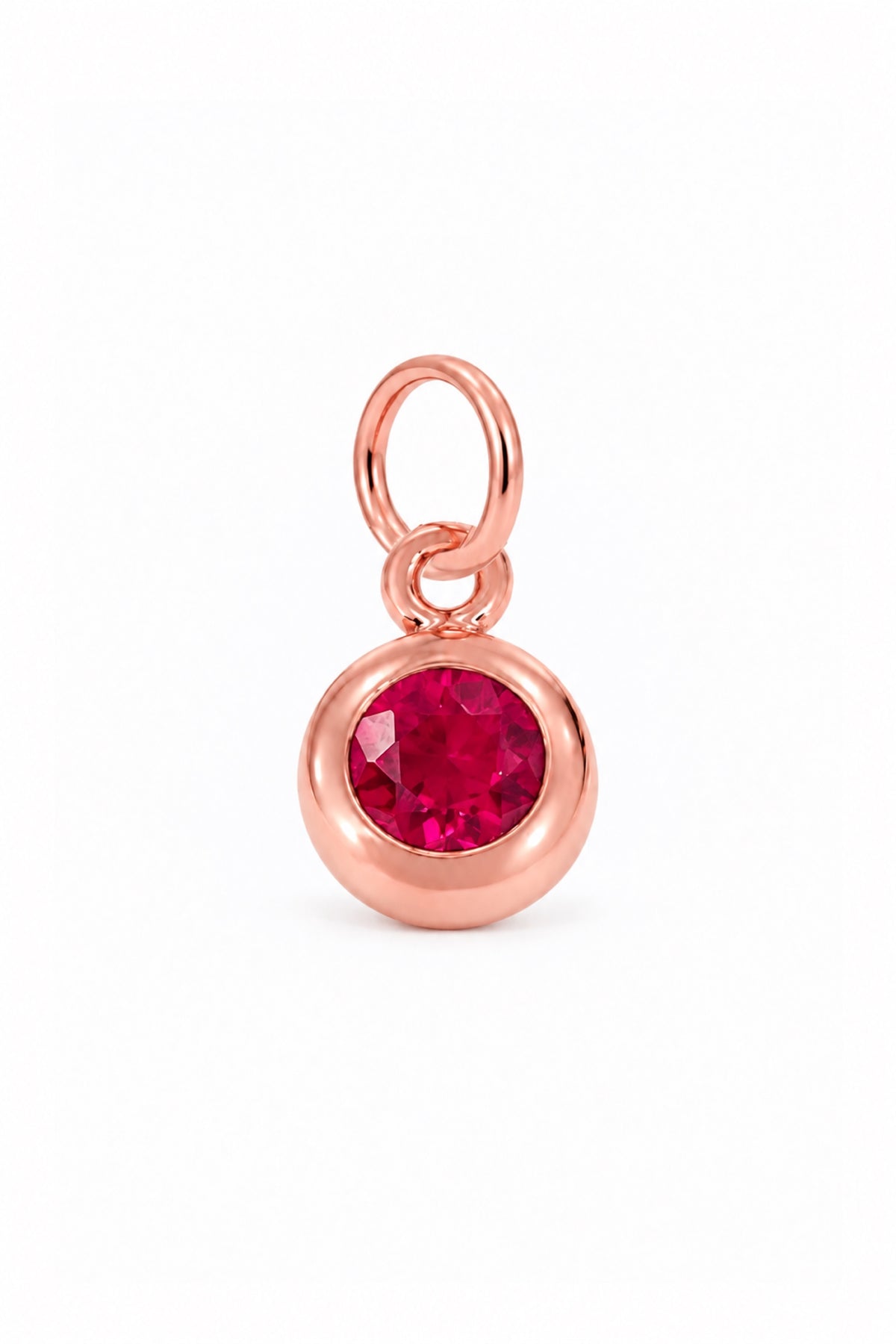 July birthstone charm pendant in 9ct Rose Gold