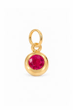 July birthstone charm pendant in 9ct Yellow Gold