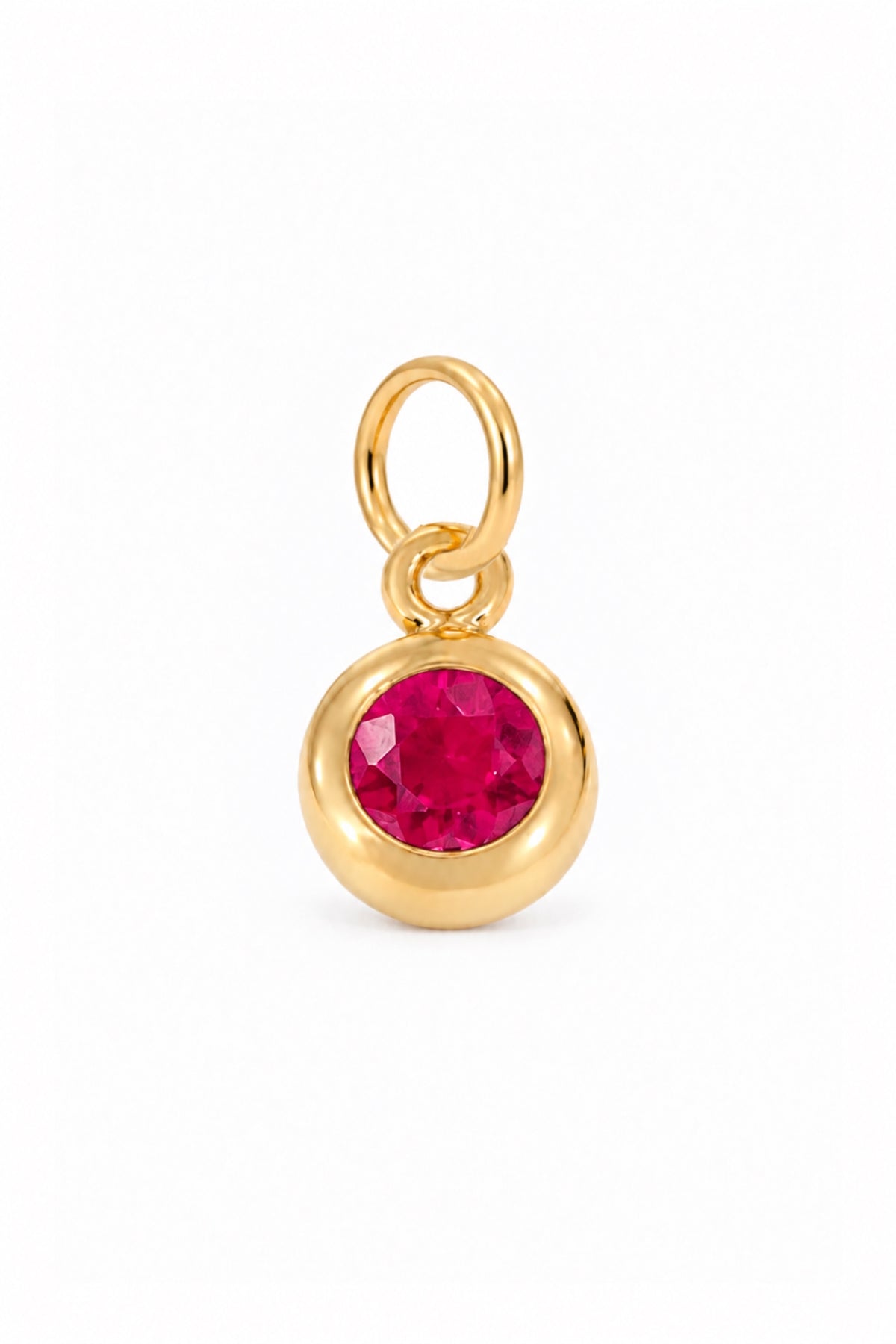July birthstone charm pendant in 9ct Yellow Gold