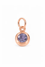 June birthstone charm pendant in 9ct Rose Gold