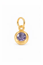 June birthstone charm pendant in 9ct Yellow Gold