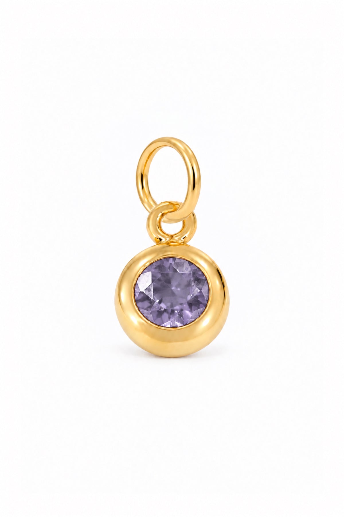 June birthstone charm pendant in 9ct Yellow Gold