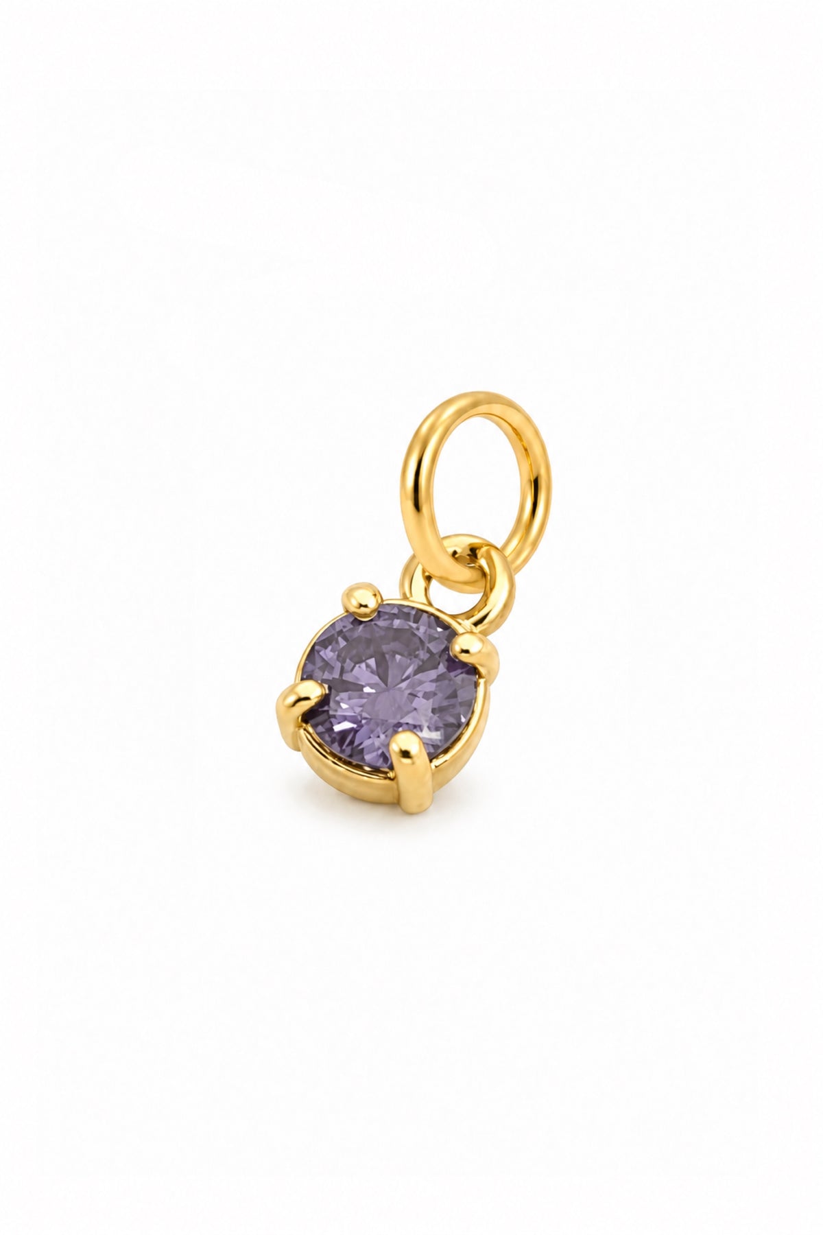 June four-claw birthstone charm pendant in 9ct Yellow Gold