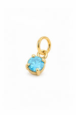 March four-claw birthstone charm pendant in 9ct Yellow Gold