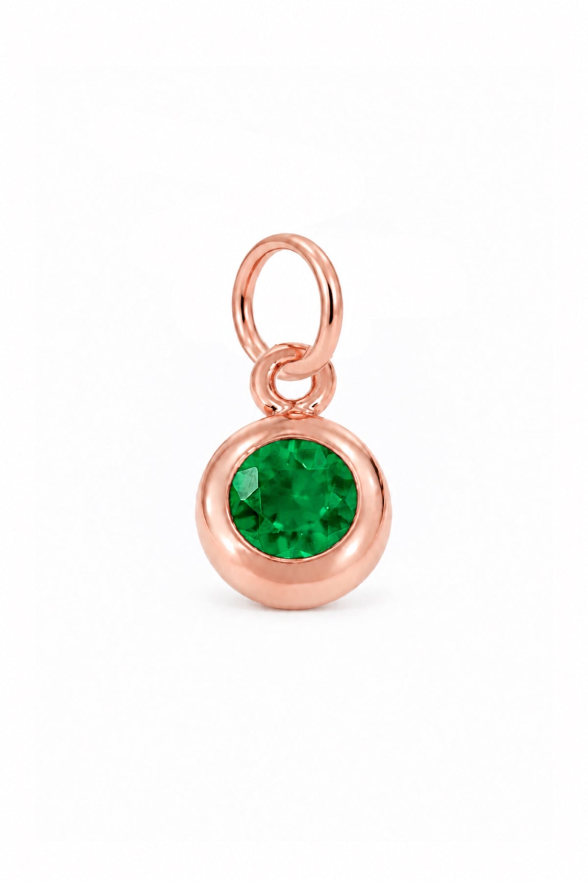 May birthstone charm pendant in 9ct Rose Gold