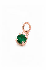 May four-claw birthstone charm pendant in 9ct Rose Gold