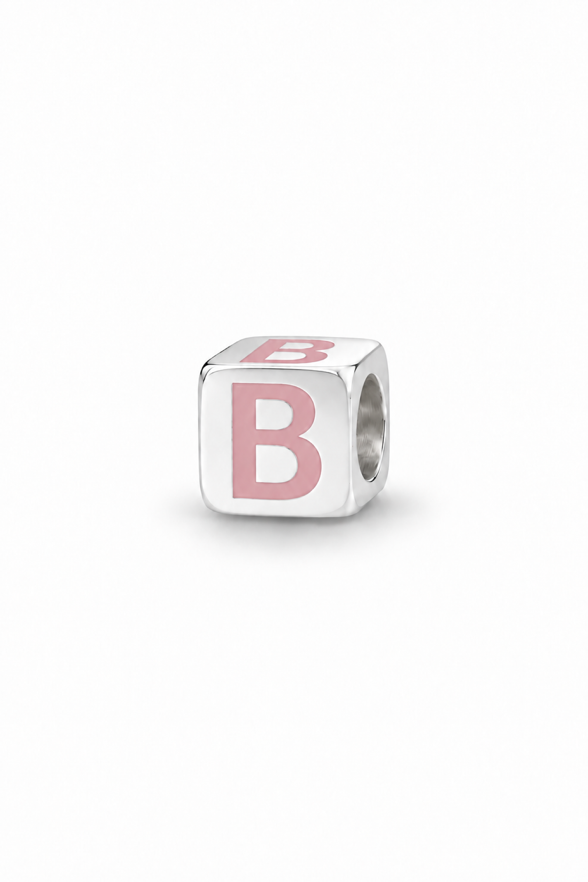 My Little Angel Babylinks Pink Letter B sterling silver bead charm
