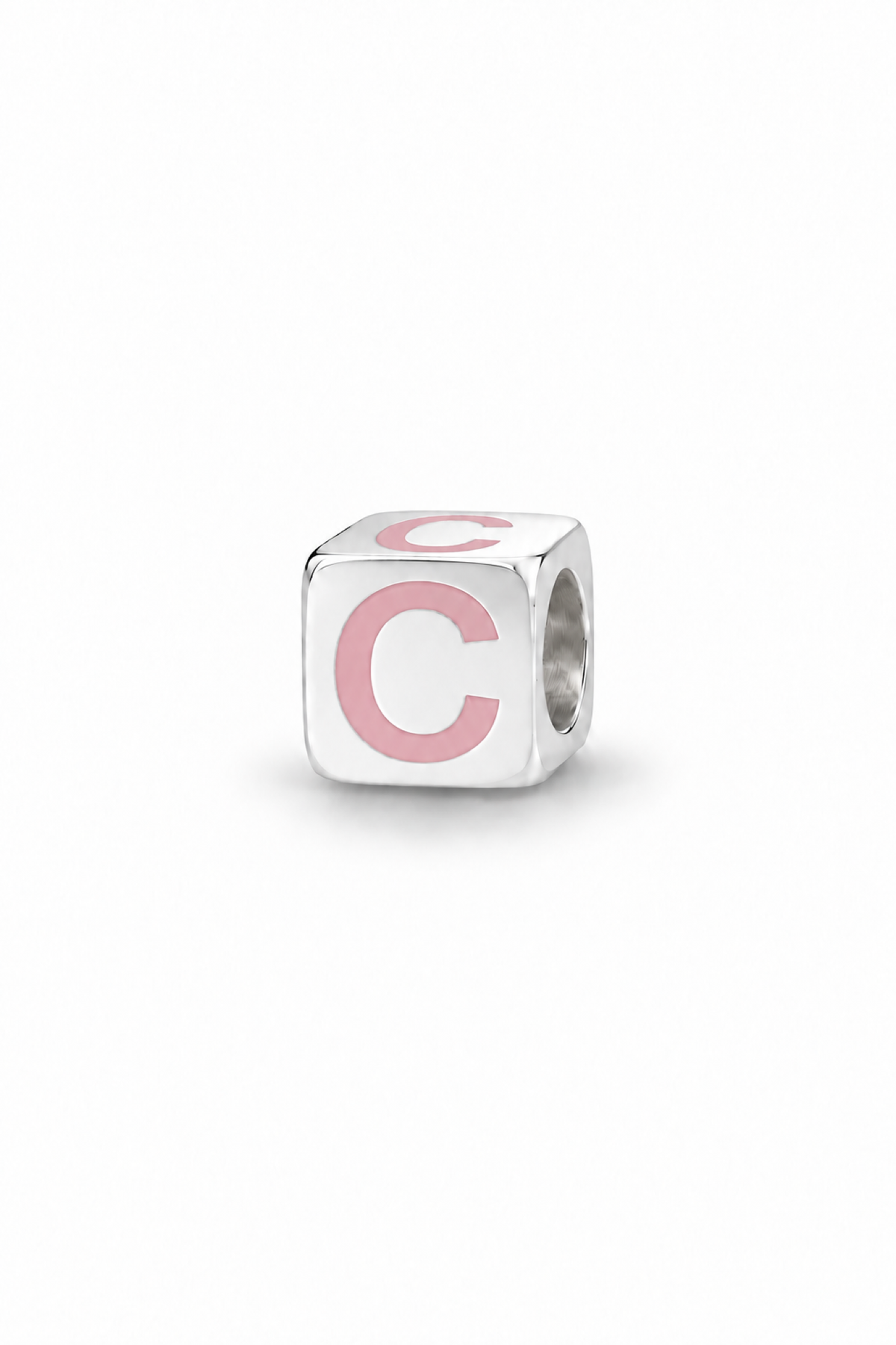 My Little Angel Babylinks Pink Letter C sterling silver bead charm