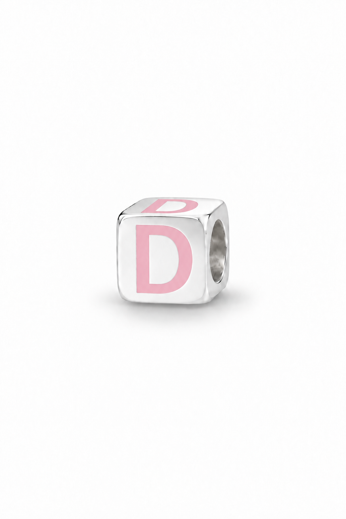 My Little Angel Babylinks Pink Letter D sterling silver bead charm