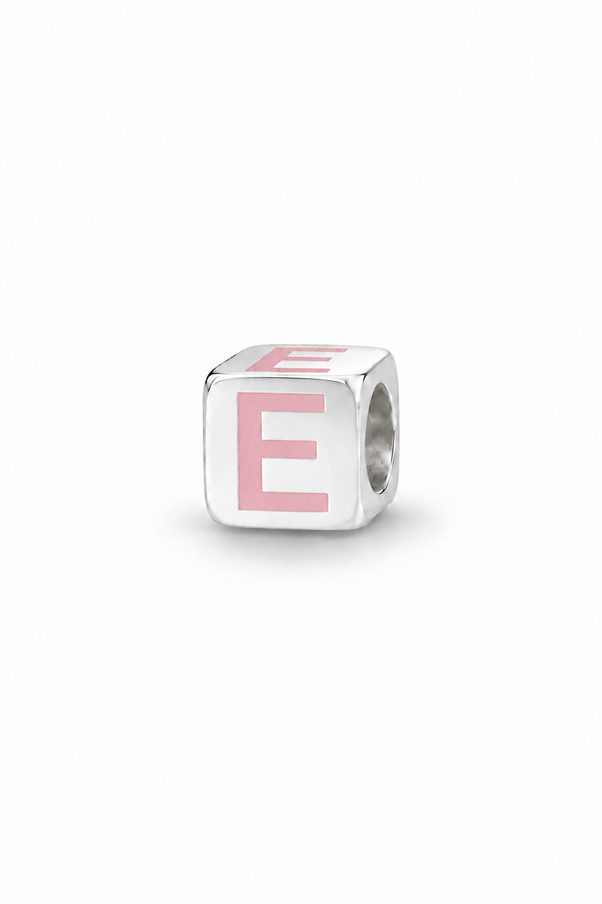 My Little Angel Babylinks Pink Letter E sterling silver bead charm