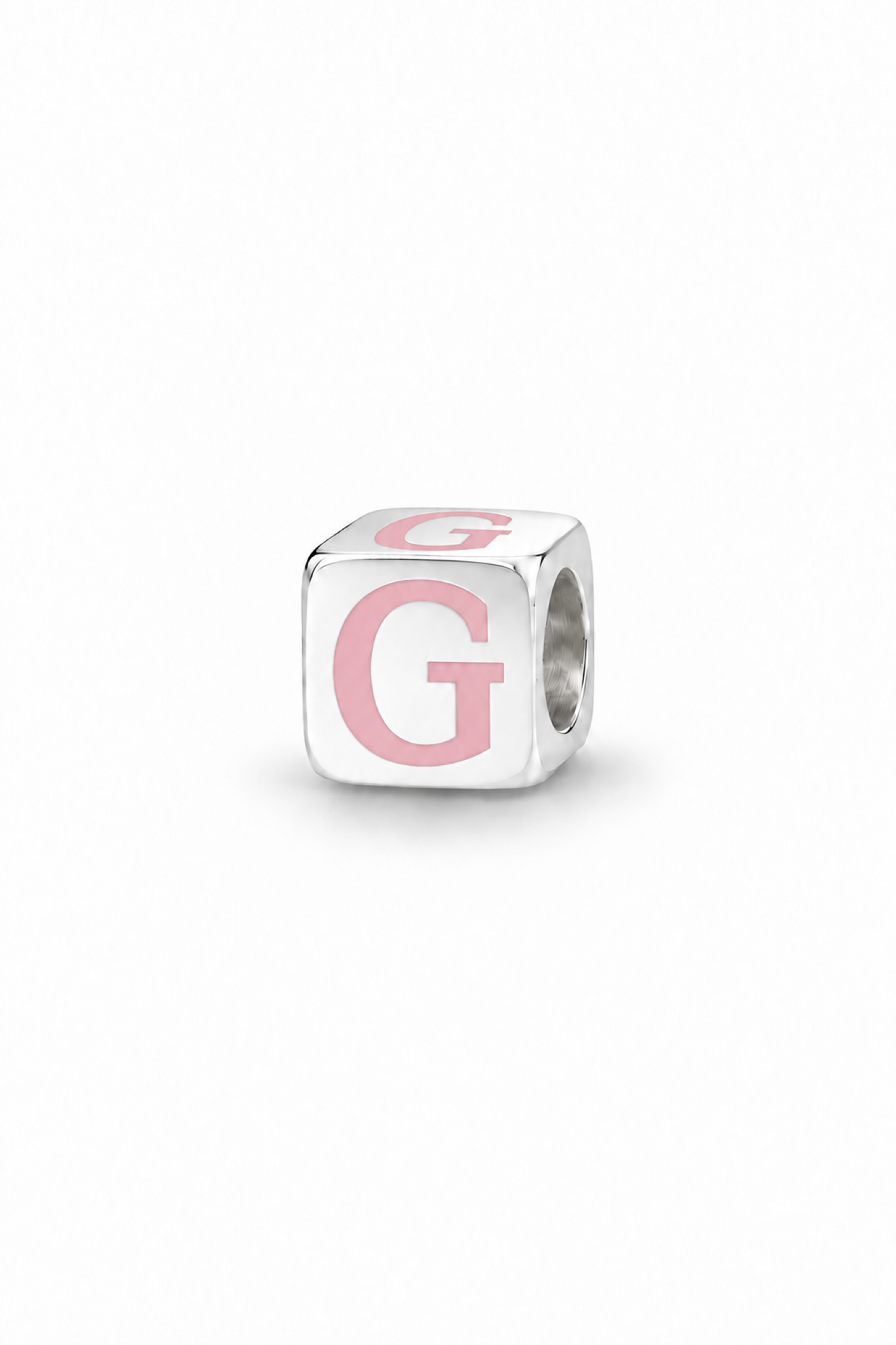 My Little Angel Babylinks Pink Letter G sterling silver bead charm