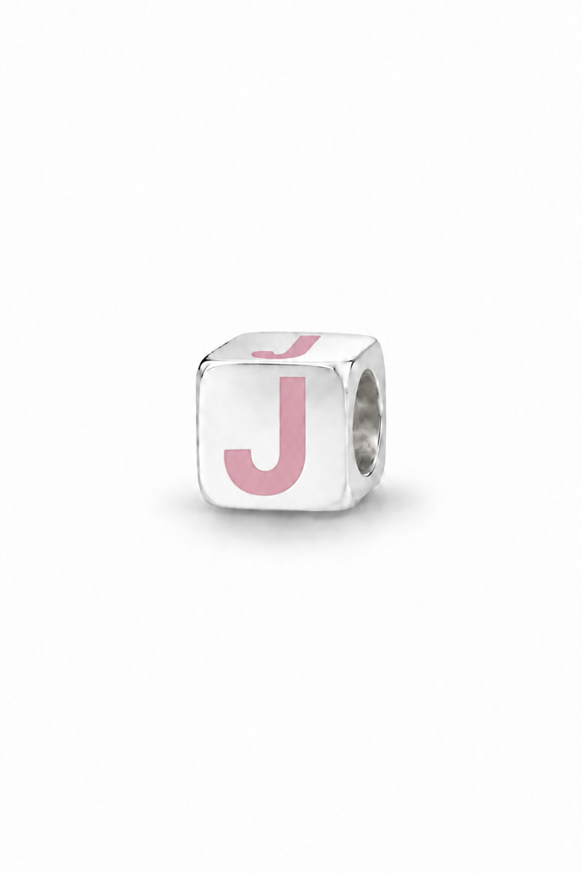 My Little Angel Babylinks Pink Letter J sterling silver bead charm
