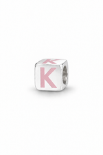 My Little Angel Babylinks Pink Letter K sterling silver bead charm