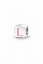My Little Angel Babylinks Pink Letter L sterling silver bead charm