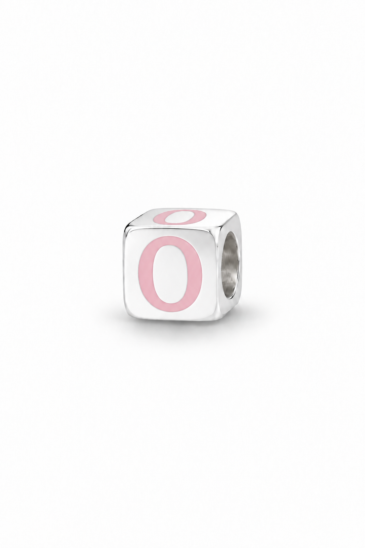 My Little Angel Babylinks Pink Letter O sterling silver bead charm