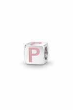 My Little Angel Babylinks Pink Letter P sterling silver bead charm