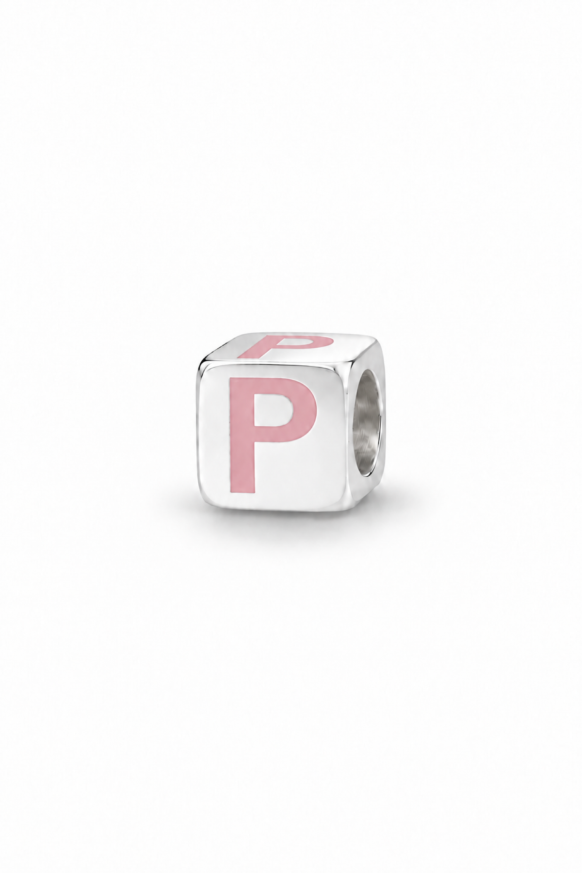 My Little Angel Babylinks Pink Letter P sterling silver bead charm