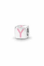 My Little Angel Babylinks Pink Letter Y sterling silver bead charm