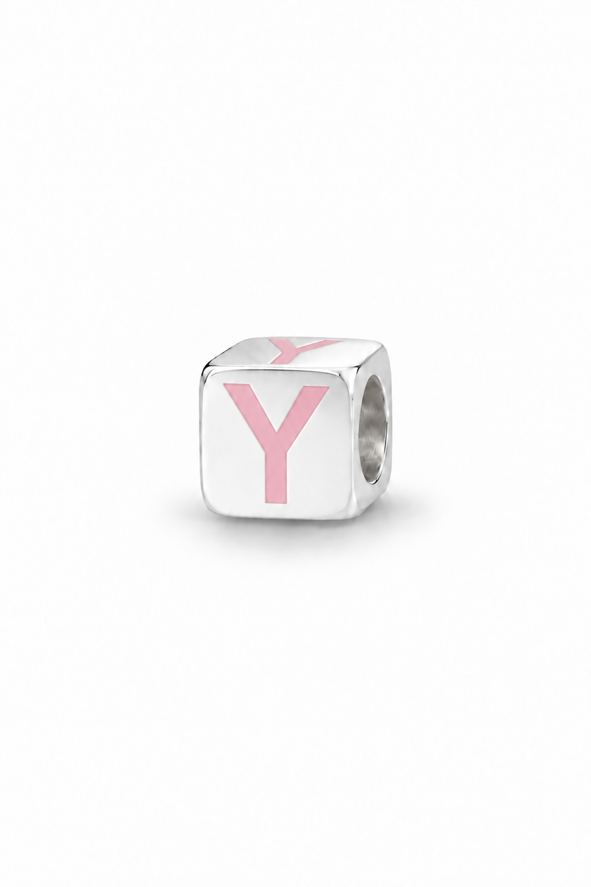 My Little Angel Babylinks Pink Letter Y sterling silver bead charm