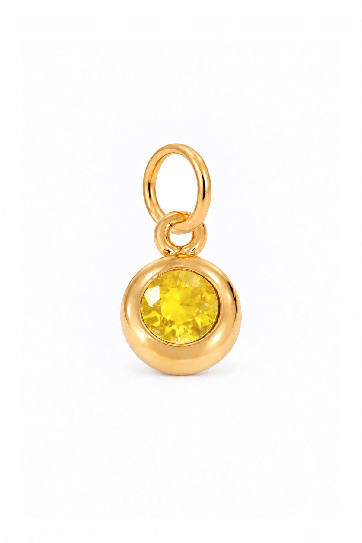 November birthstone charm pendant in 9ct Yellow Gold