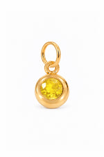 November birthstone charm pendant in 9ct Yellow Gold
