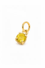 November four-claw birthstone charm pendant in 9ct Yellow Gold