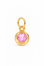 October birthstone charm pendant in 9ct Yellow Gold
