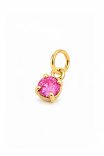 October four-claw birthstone charm pendant in 9ct Yellow Gold