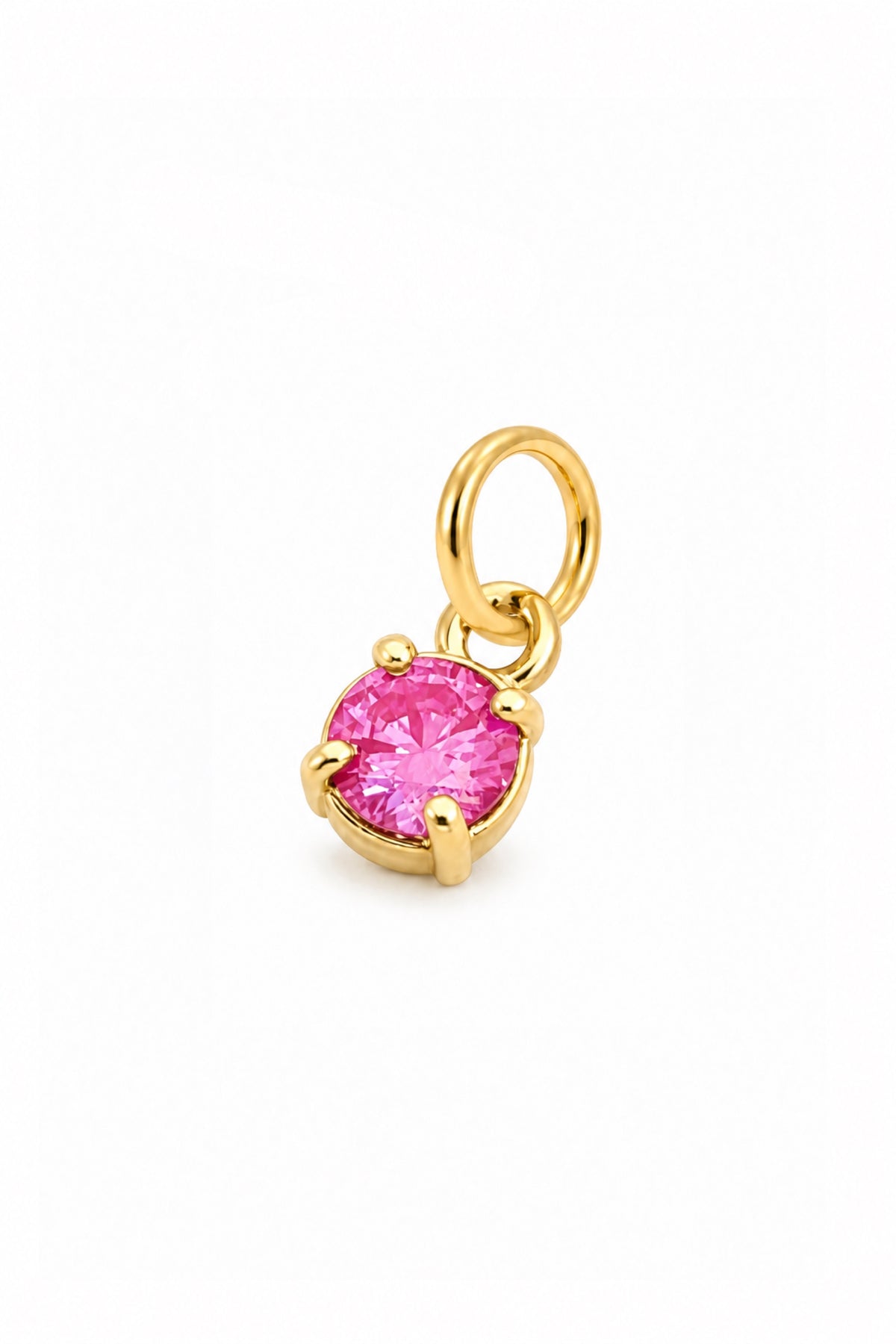October four-claw birthstone charm pendant in 9ct Yellow Gold