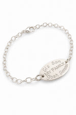 Personalised Oval Belcher Bracelet - Natural engraving