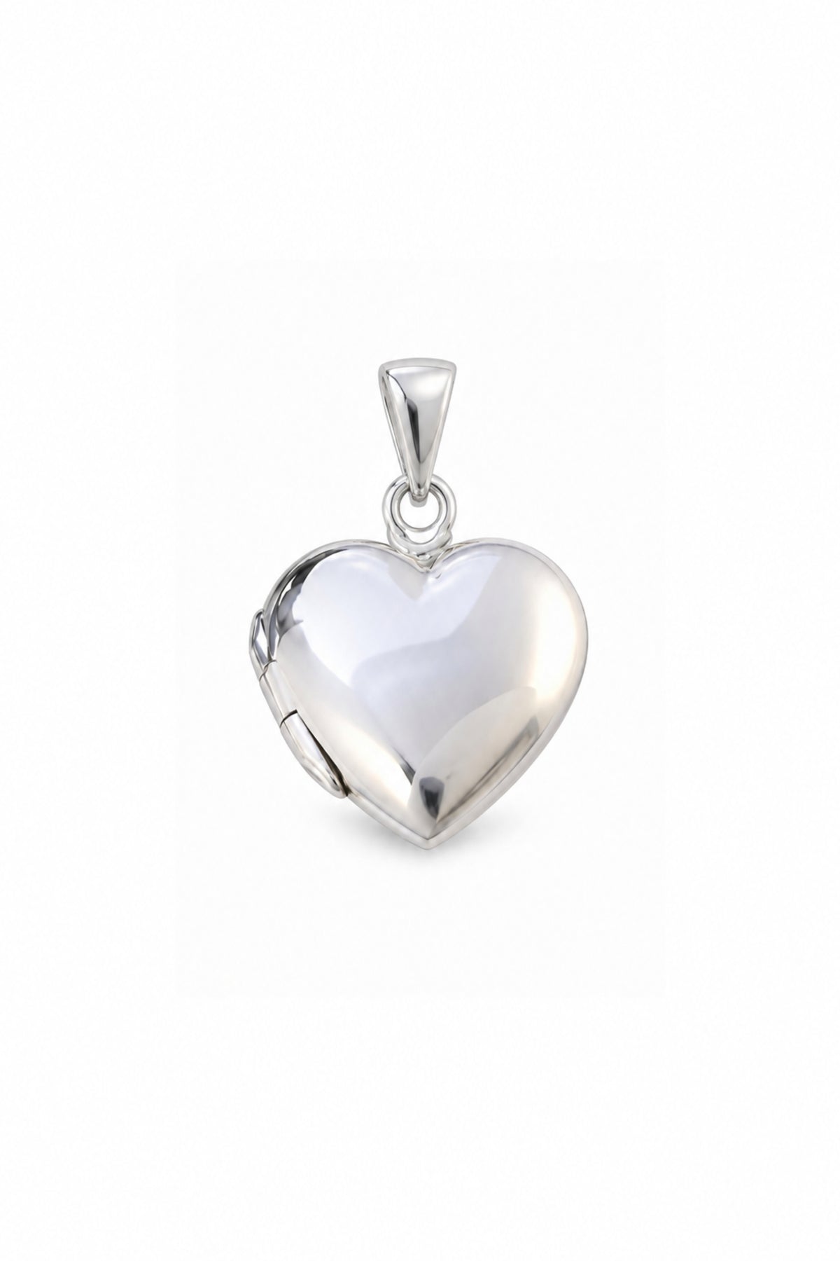 Sterling Silver 17mm Love Heart Photo Locket Pendant