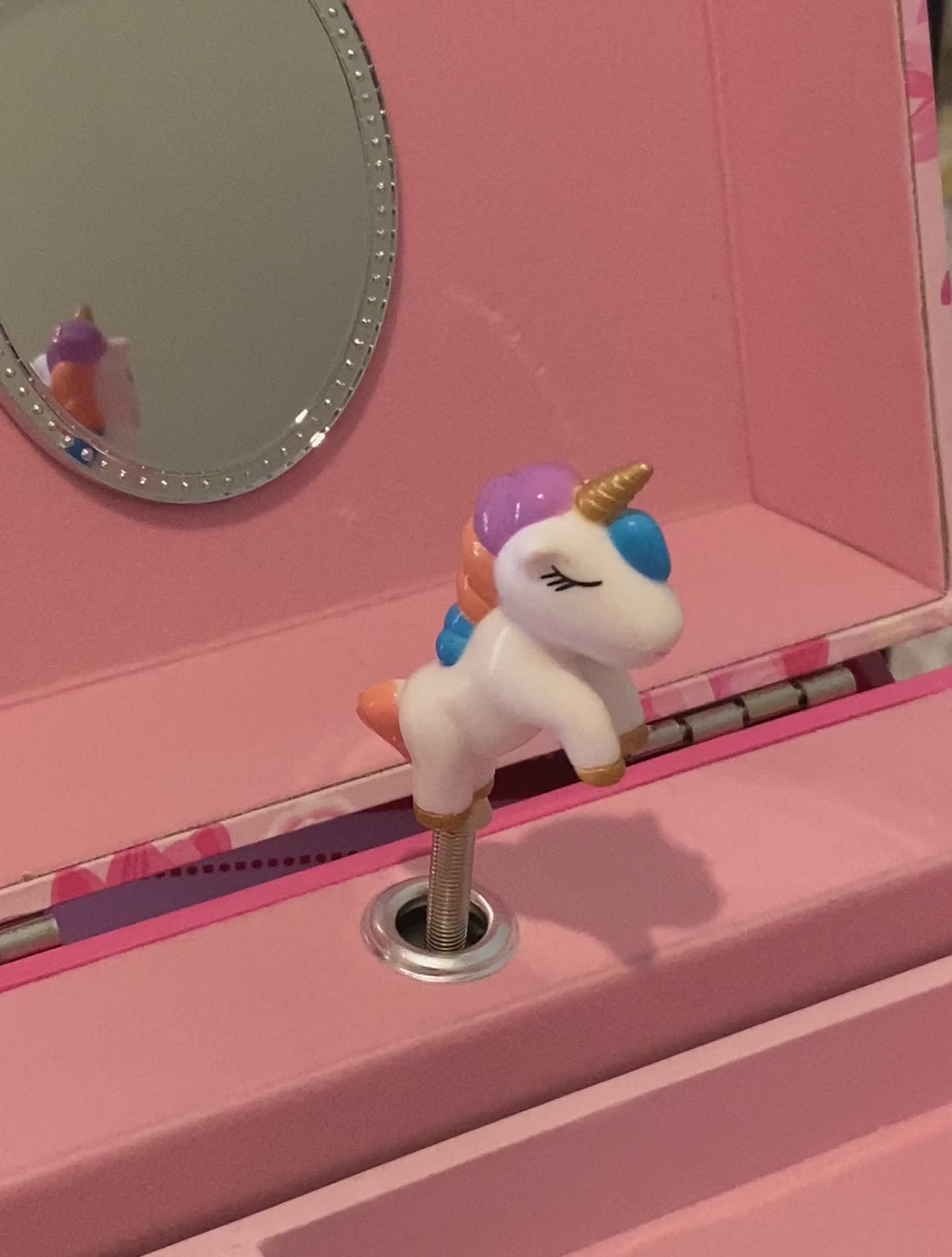 Musical Unicorn Jewellery Box With Pearl Handle