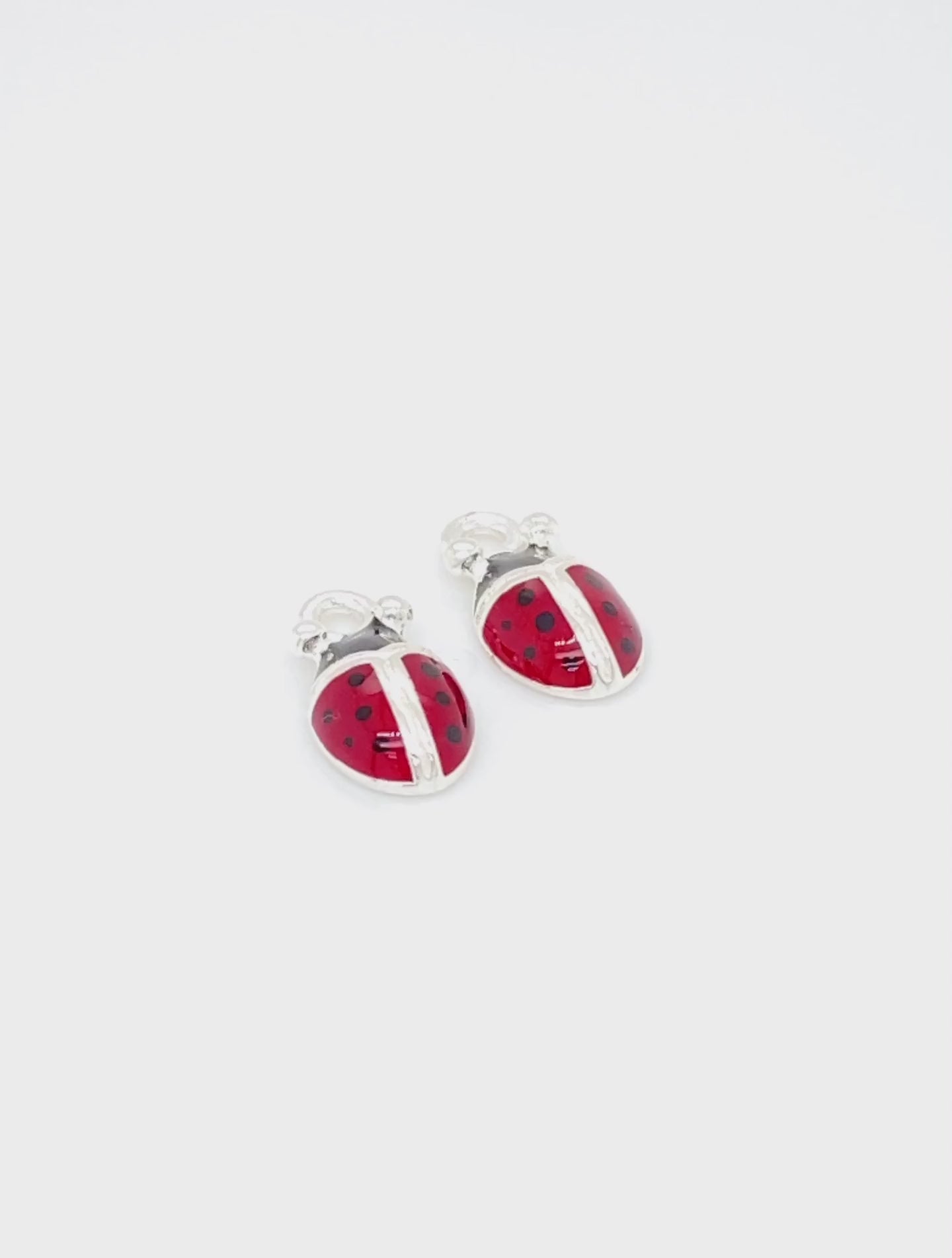 Two Pastiche Ladybug Charms for Sleeper Earrings