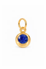 September birthstone charm pendant in 9ct Yellow Gold