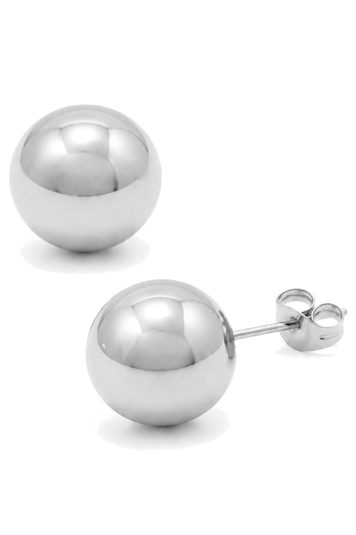 Sterling Silver 12mm Large Ball Stud Earrings