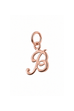 9ct rose gold small alphabet letter B charm
