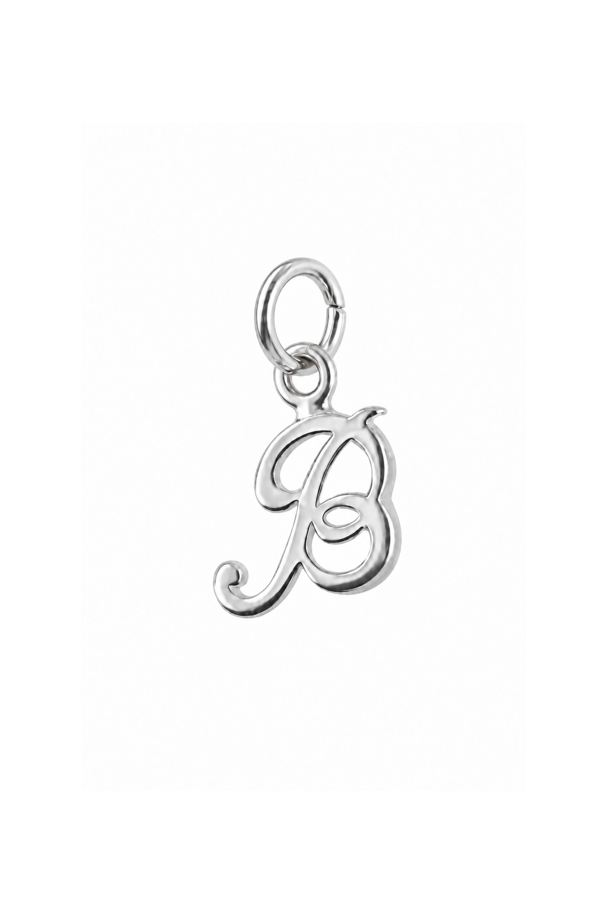 sterling silver small alphabet letter B charm