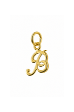 9ct yellow gold small alphabet letter B charm