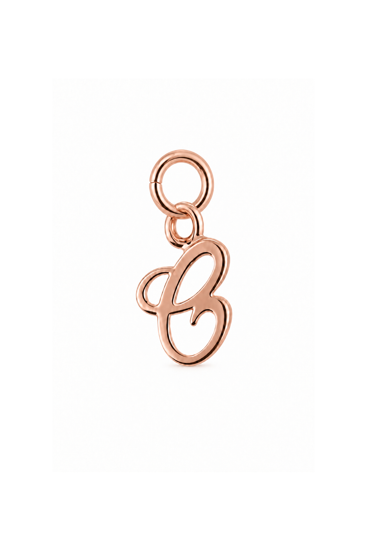 9ct rose gold small alphabet letter C charm