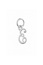 sterling silver small alphabet letter E charm
