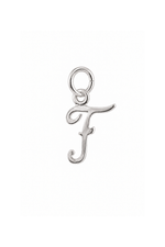 sterling silver small alphabet letter F charm