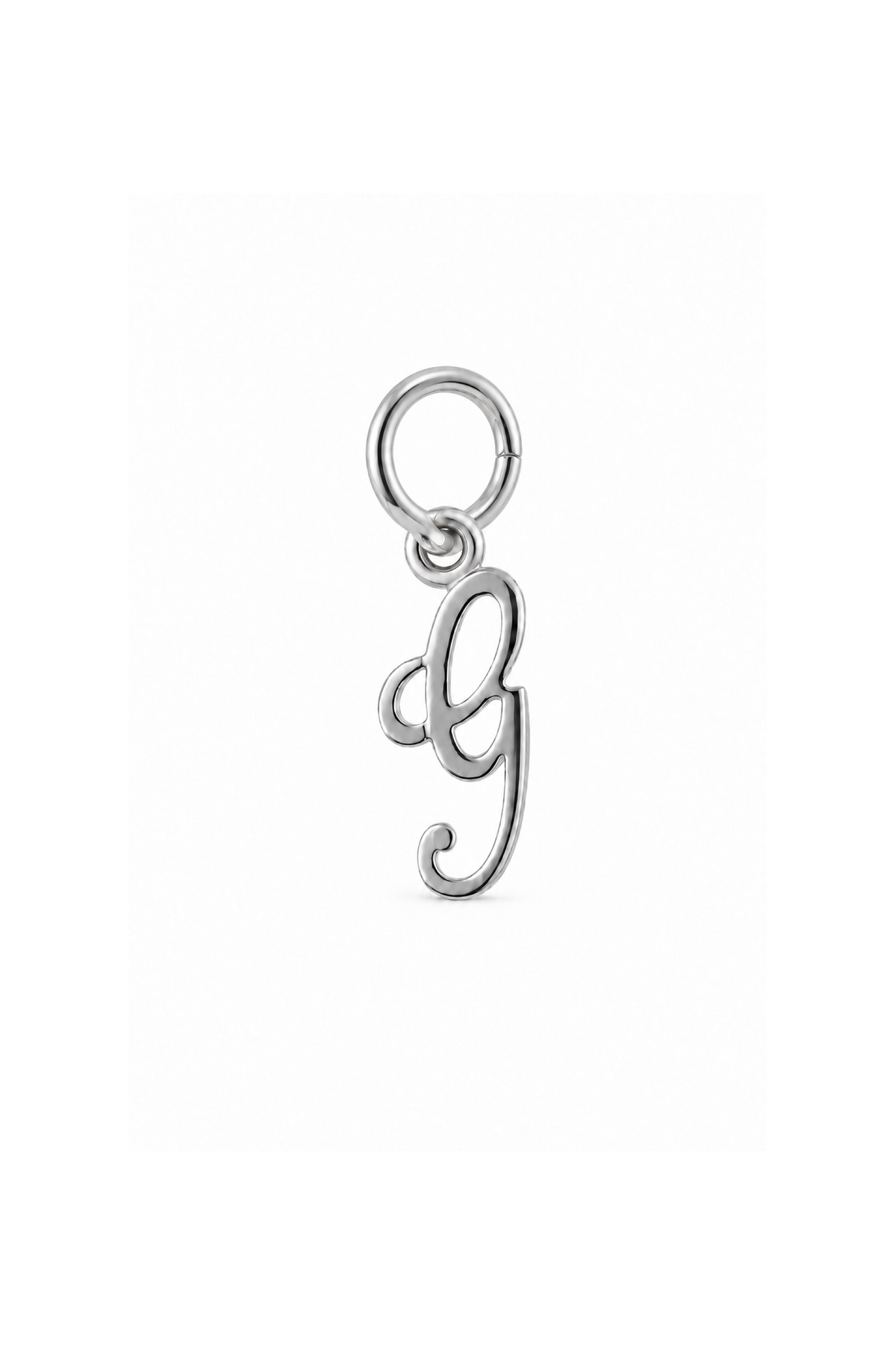 sterling silver small alphabet letter G charm