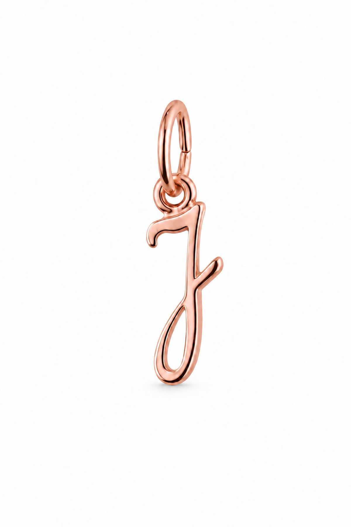 9ct rose gold small alphabet letter J charm