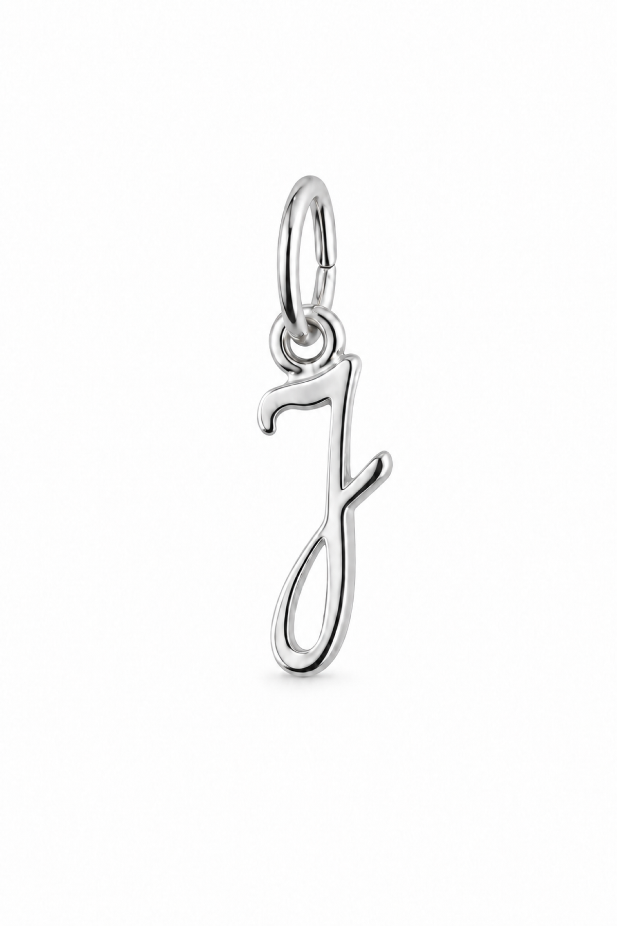 sterling silver small alphabet letter J charm