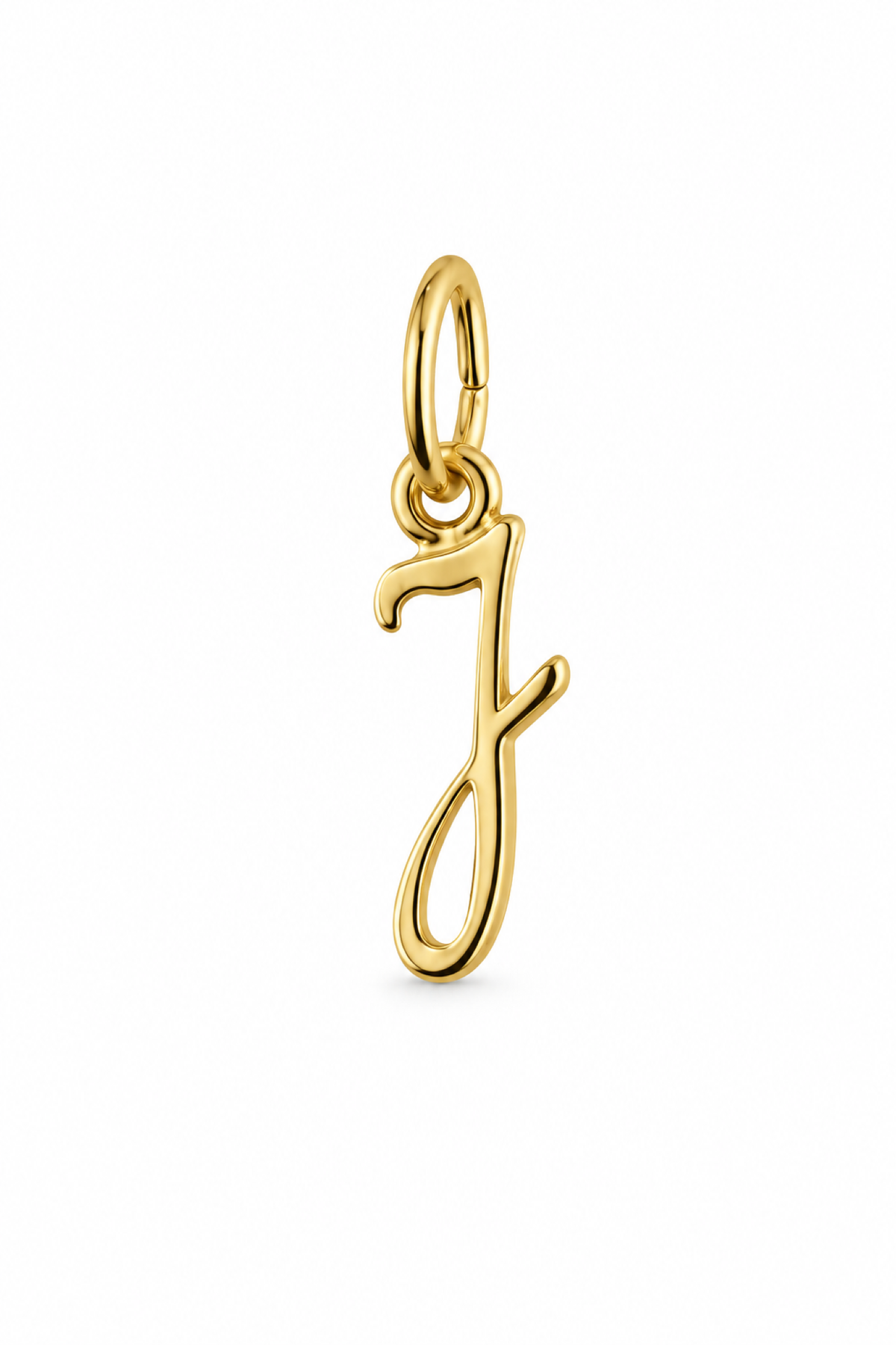9ct yellow gold small alphabet letter J charm