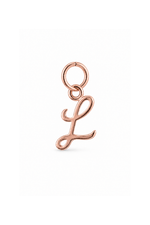 9ct rose gold small alphabet letter L charm