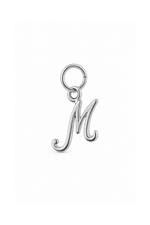 sterling silver small alphabet letter M charm